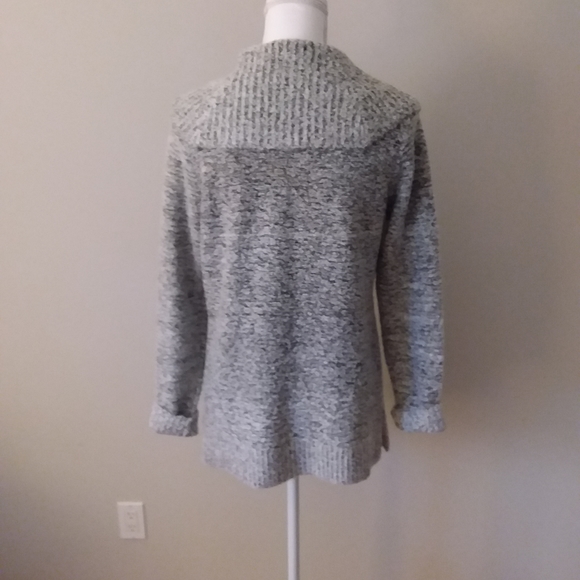 Calvin Klein Black and White Eyelash Knit Sweater - Picture 5 of 8